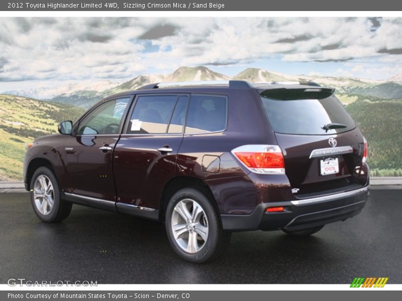 Sizzling Crimson Mica / Sand Beige 2012 Toyota Highlander Limited 4WD