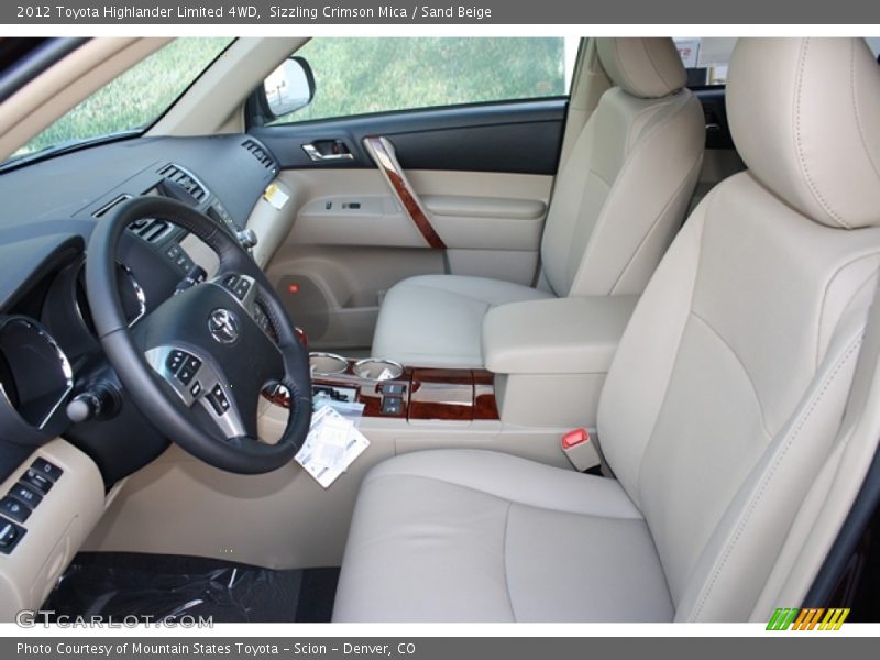 Sizzling Crimson Mica / Sand Beige 2012 Toyota Highlander Limited 4WD