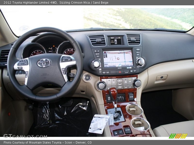 Sizzling Crimson Mica / Sand Beige 2012 Toyota Highlander Limited 4WD