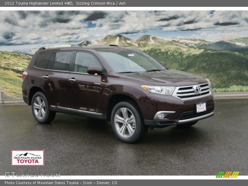 Sizzling Crimson Mica / Ash 2012 Toyota Highlander Limited 4WD