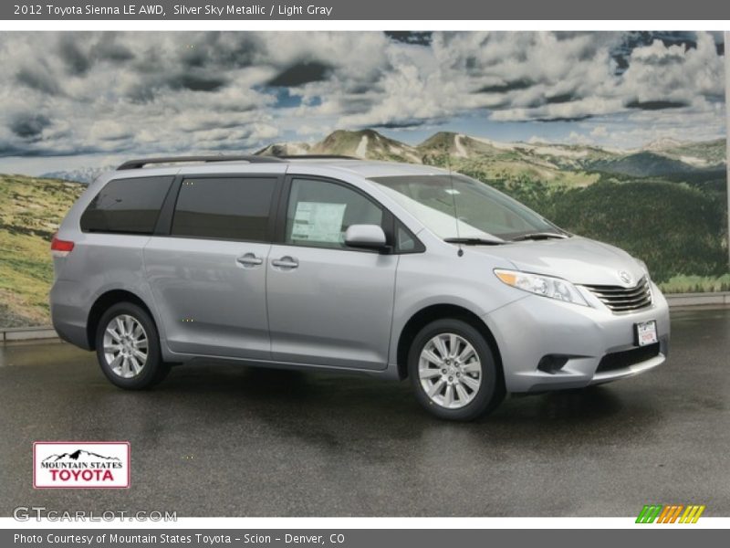 Silver Sky Metallic / Light Gray 2012 Toyota Sienna LE AWD
