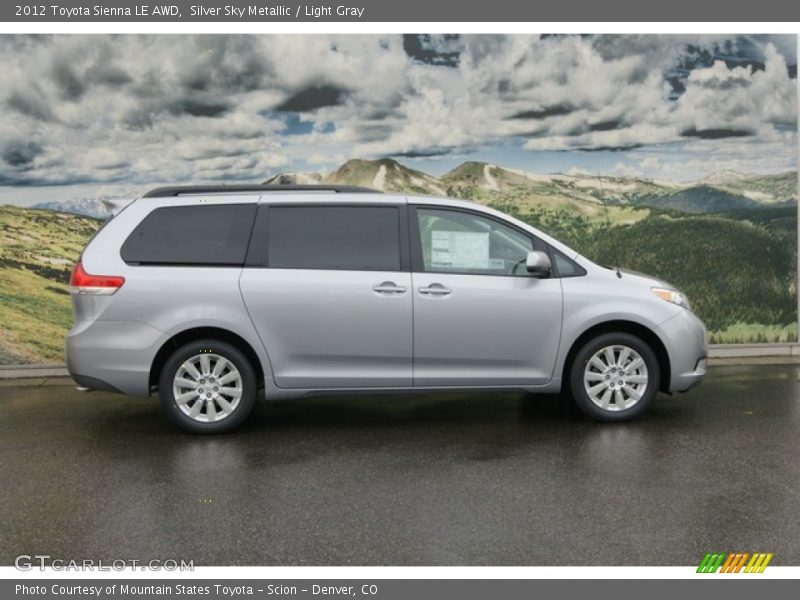 Silver Sky Metallic / Light Gray 2012 Toyota Sienna LE AWD