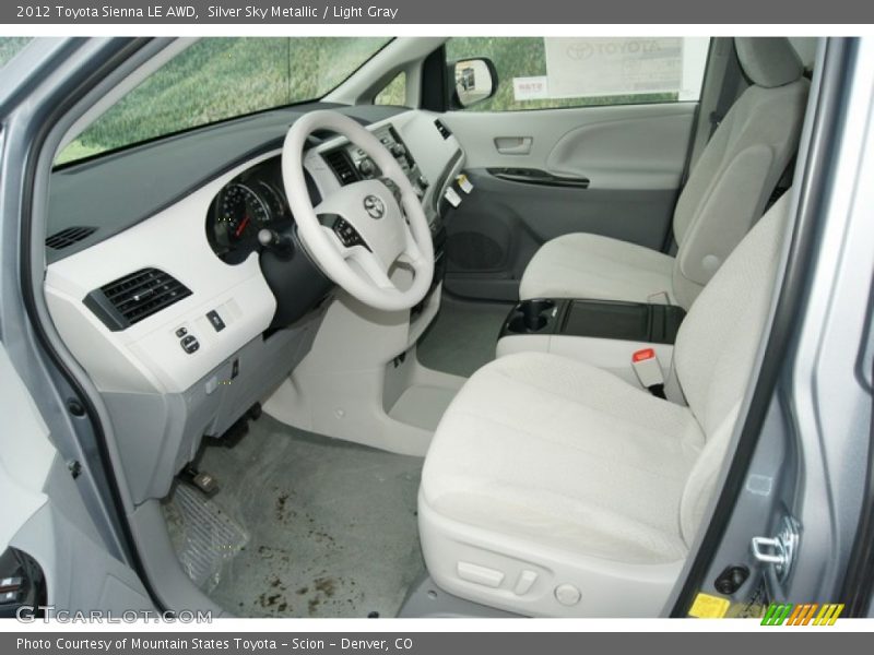 Silver Sky Metallic / Light Gray 2012 Toyota Sienna LE AWD