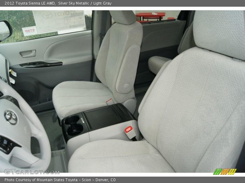 Silver Sky Metallic / Light Gray 2012 Toyota Sienna LE AWD