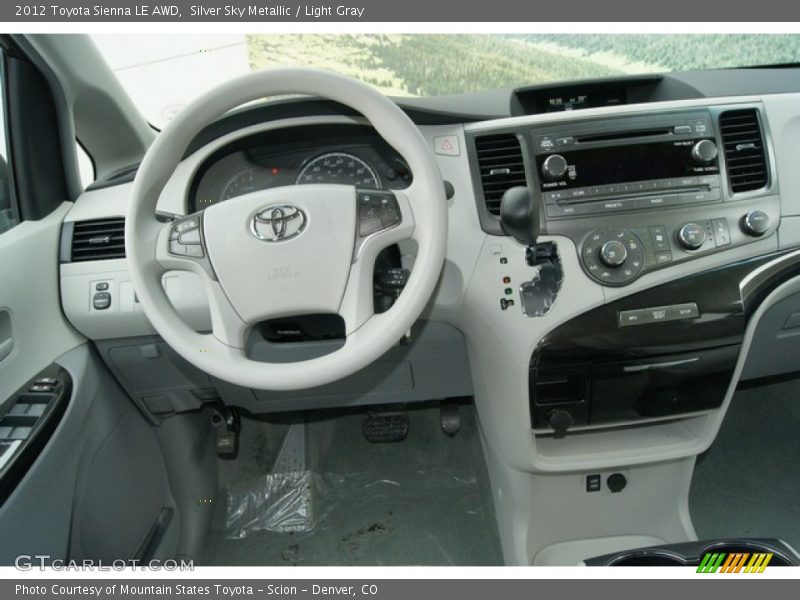 Silver Sky Metallic / Light Gray 2012 Toyota Sienna LE AWD