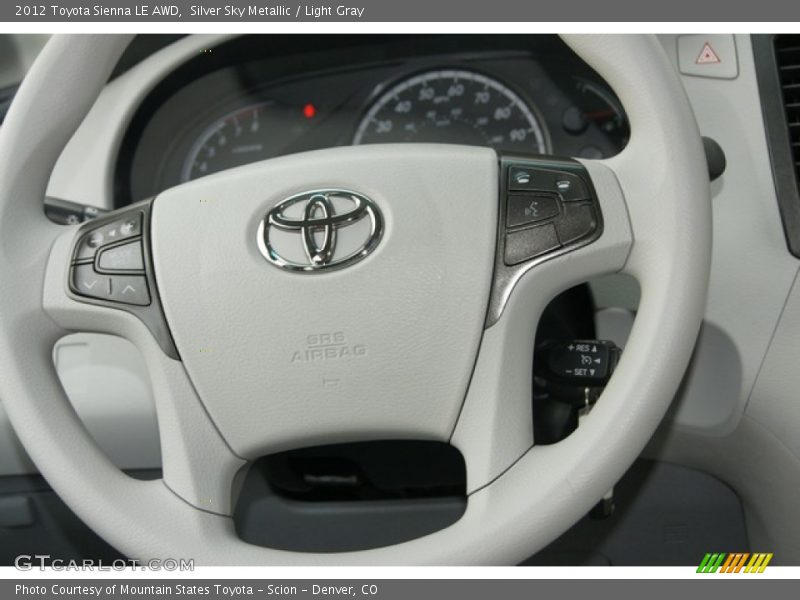 Silver Sky Metallic / Light Gray 2012 Toyota Sienna LE AWD