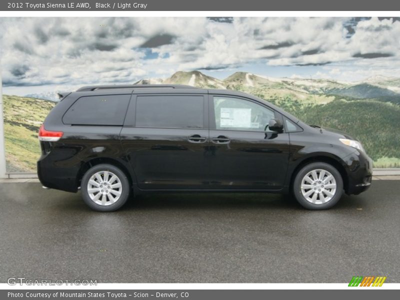 Black / Light Gray 2012 Toyota Sienna LE AWD