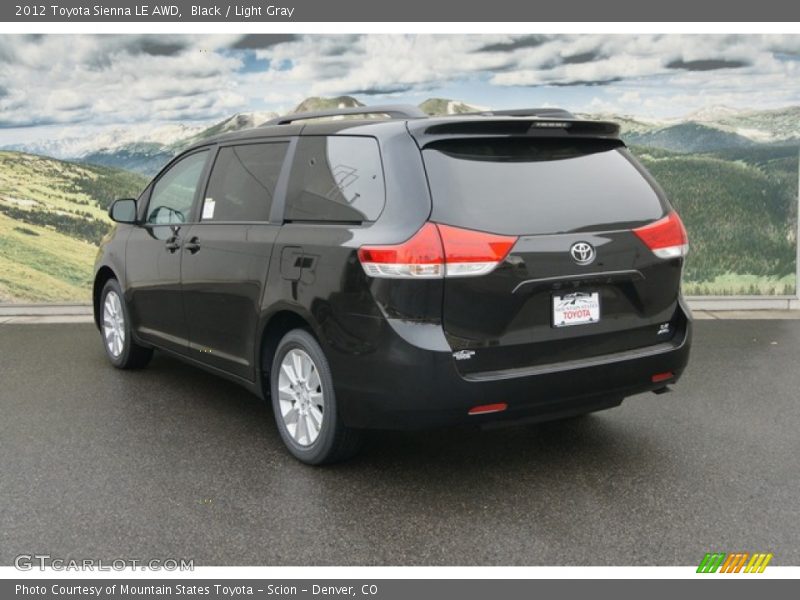 Black / Light Gray 2012 Toyota Sienna LE AWD