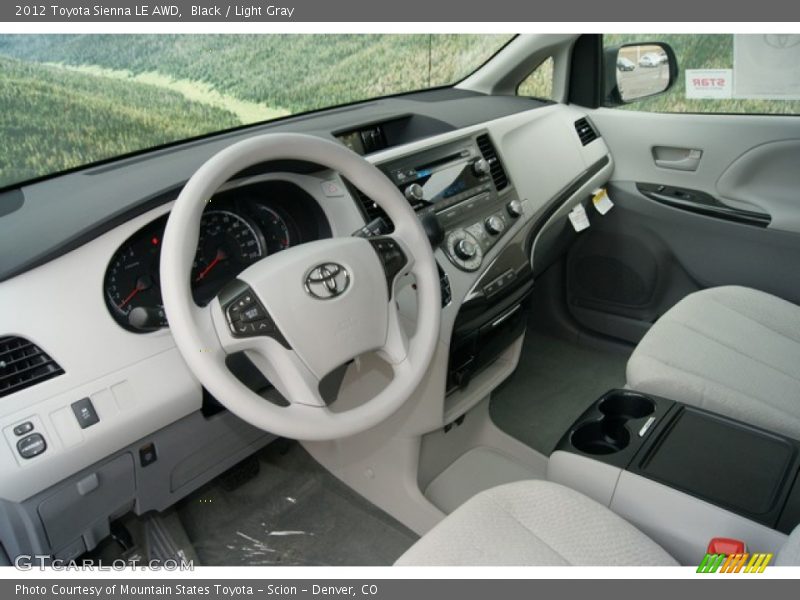 Black / Light Gray 2012 Toyota Sienna LE AWD