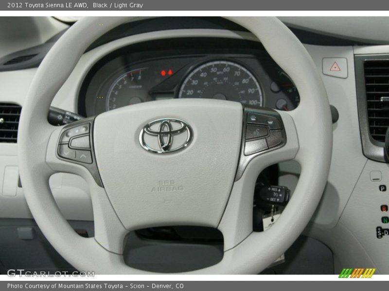 Black / Light Gray 2012 Toyota Sienna LE AWD