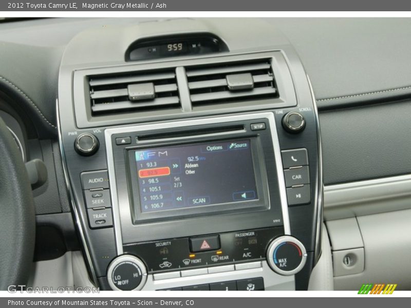 Magnetic Gray Metallic / Ash 2012 Toyota Camry LE