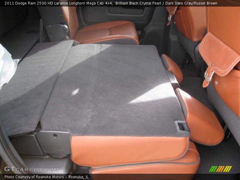 Brilliant Black Crystal Pearl / Dark Slate Gray/Russet Brown 2011 Dodge Ram 2500 HD Laramie Longhorn Mega Cab 4x4