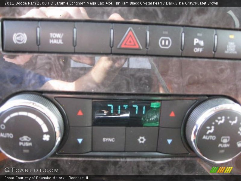 Brilliant Black Crystal Pearl / Dark Slate Gray/Russet Brown 2011 Dodge Ram 2500 HD Laramie Longhorn Mega Cab 4x4