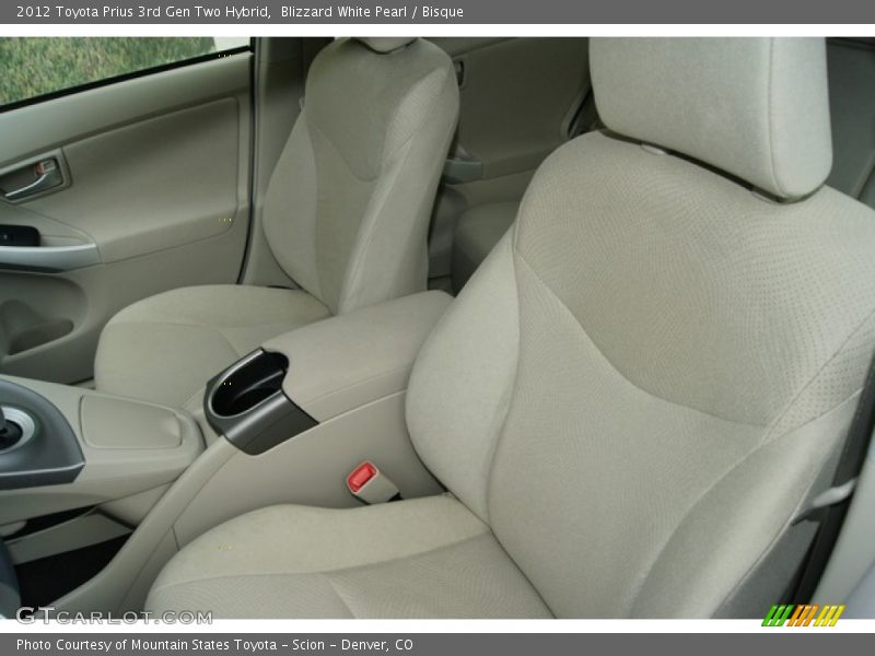 Blizzard White Pearl / Bisque 2012 Toyota Prius 3rd Gen Two Hybrid