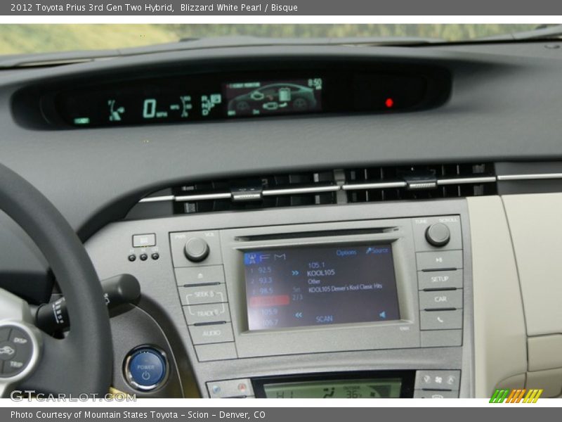 Blizzard White Pearl / Bisque 2012 Toyota Prius 3rd Gen Two Hybrid