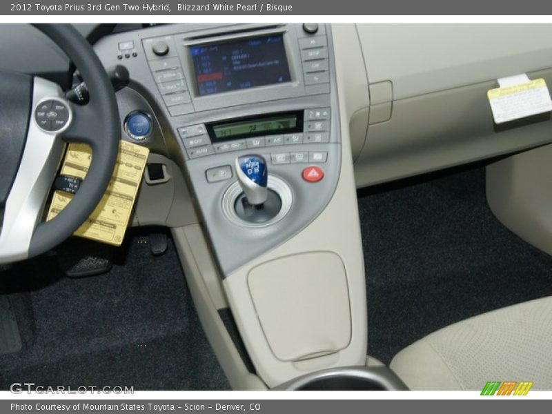 Blizzard White Pearl / Bisque 2012 Toyota Prius 3rd Gen Two Hybrid
