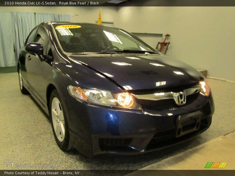 Royal Blue Pearl / Black 2010 Honda Civic LX-S Sedan