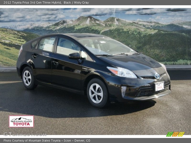 Black / Misty Gray 2012 Toyota Prius 3rd Gen Three Hybrid