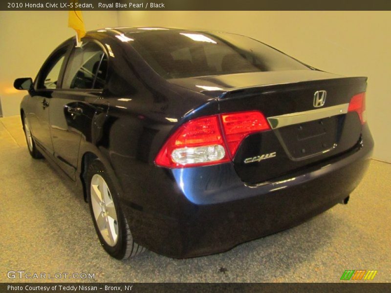 Royal Blue Pearl / Black 2010 Honda Civic LX-S Sedan