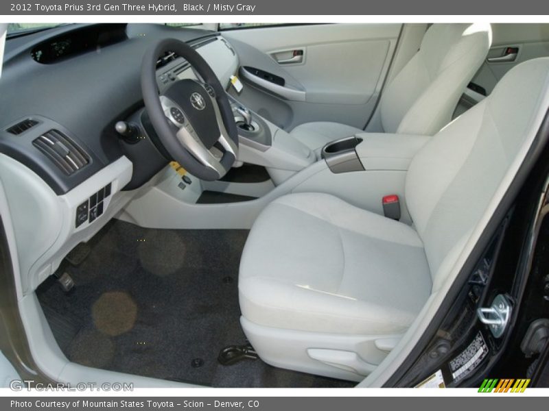  2012 Prius 3rd Gen Three Hybrid Misty Gray Interior