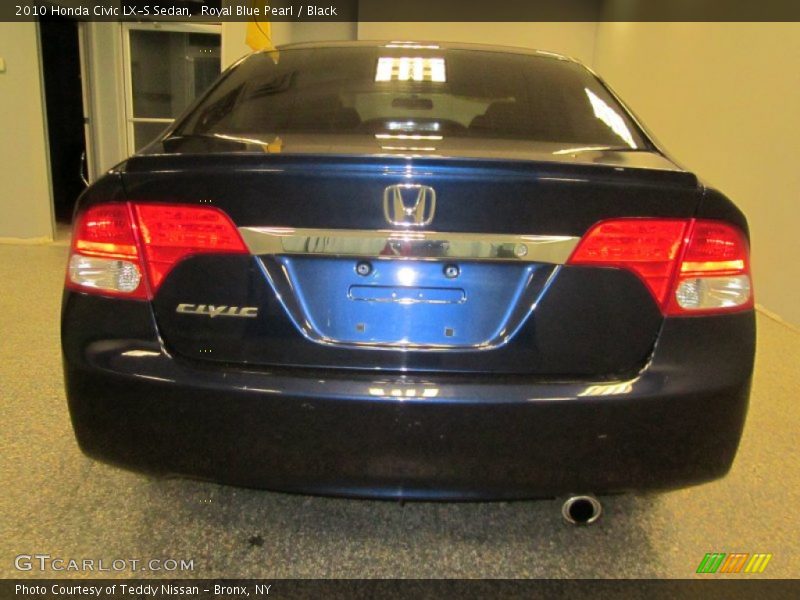 Royal Blue Pearl / Black 2010 Honda Civic LX-S Sedan