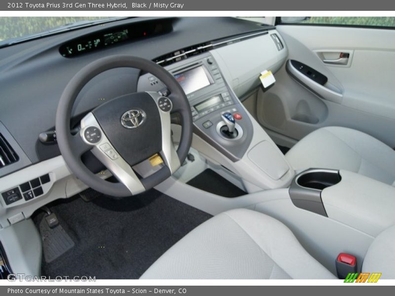  2012 Prius 3rd Gen Three Hybrid Misty Gray Interior