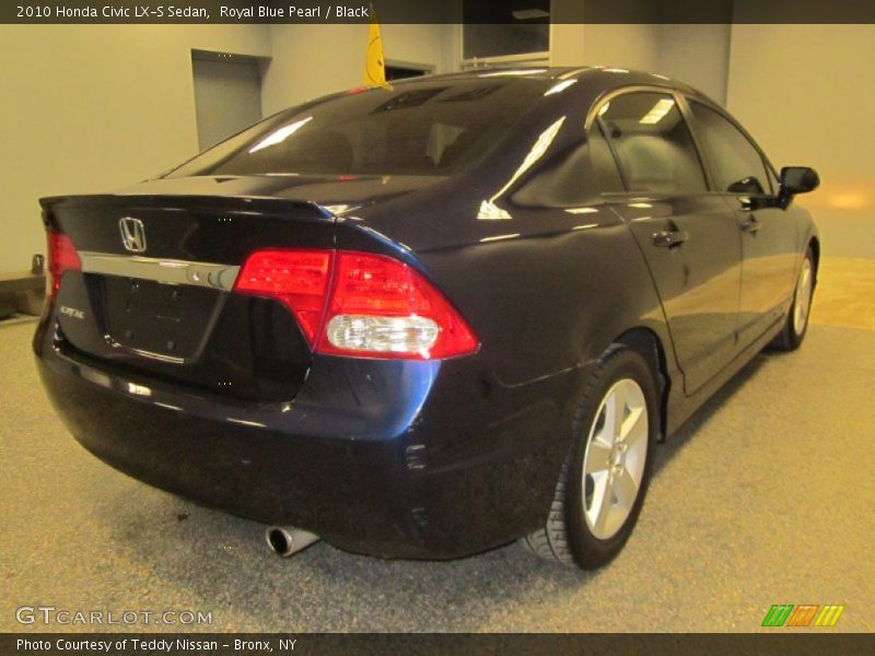 Royal Blue Pearl / Black 2010 Honda Civic LX-S Sedan