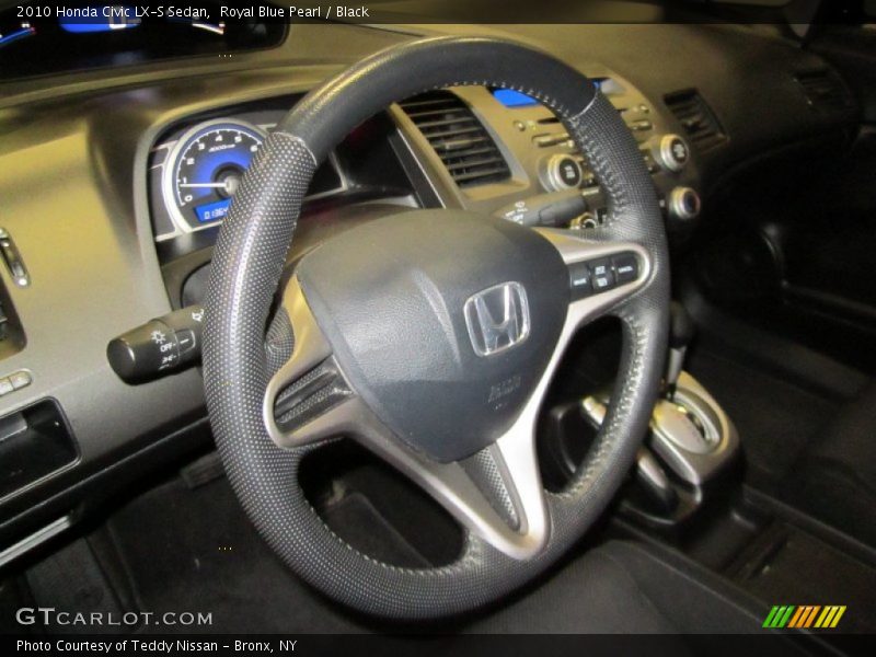 Royal Blue Pearl / Black 2010 Honda Civic LX-S Sedan