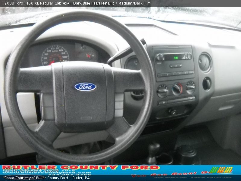 Dark Blue Pearl Metallic / Medium/Dark Flint 2008 Ford F150 XL Regular Cab 4x4