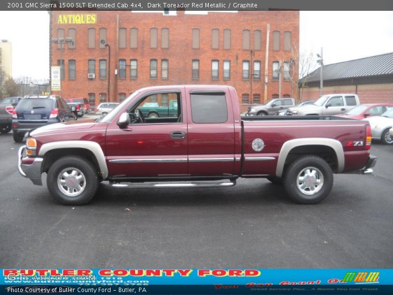 Dark Toreador Red Metallic / Graphite 2001 GMC Sierra 1500 SLT Extended Cab 4x4