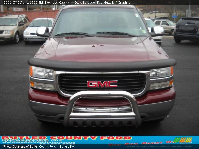 Dark Toreador Red Metallic / Graphite 2001 GMC Sierra 1500 SLT Extended Cab 4x4