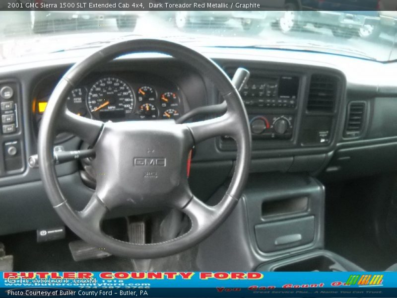 Dark Toreador Red Metallic / Graphite 2001 GMC Sierra 1500 SLT Extended Cab 4x4