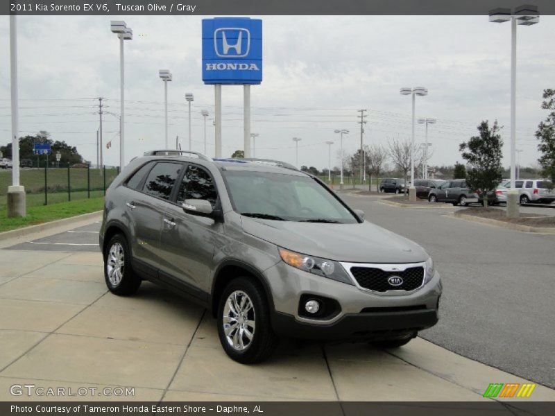 Tuscan Olive / Gray 2011 Kia Sorento EX V6