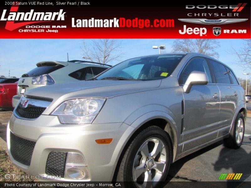 Silver Pearl / Black 2008 Saturn VUE Red Line