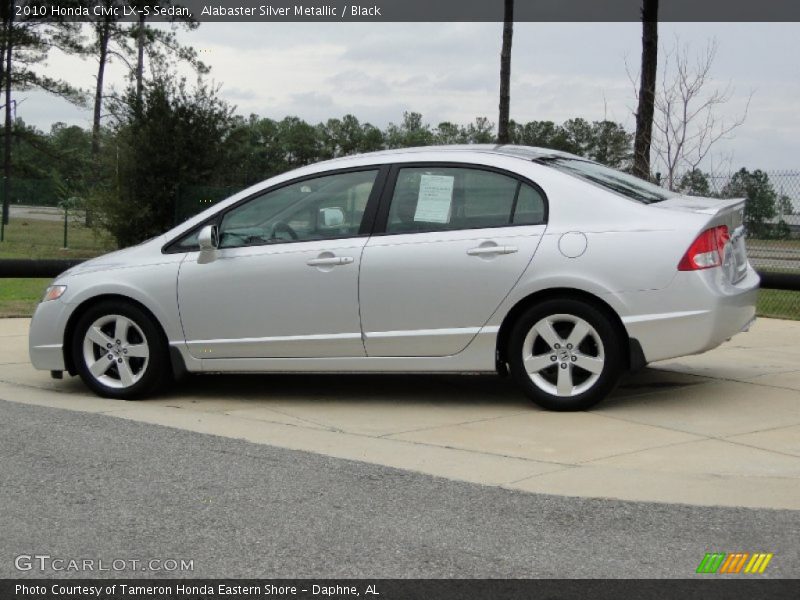 Alabaster Silver Metallic / Black 2010 Honda Civic LX-S Sedan