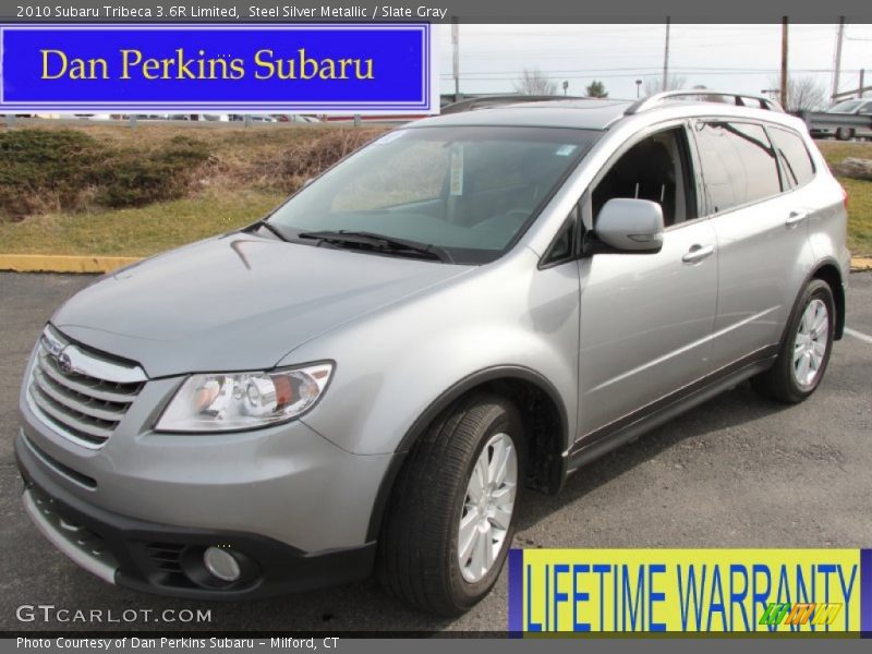 Steel Silver Metallic / Slate Gray 2010 Subaru Tribeca 3.6R Limited