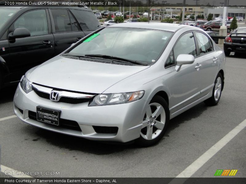 Alabaster Silver Metallic / Black 2010 Honda Civic LX-S Sedan