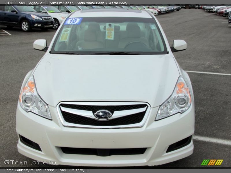 Satin White Pearl / Warm Ivory 2010 Subaru Legacy 2.5i Premium Sedan