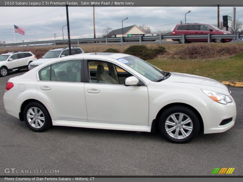 Satin White Pearl / Warm Ivory 2010 Subaru Legacy 2.5i Premium Sedan