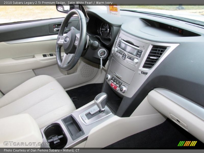 Satin White Pearl / Warm Ivory 2010 Subaru Legacy 2.5i Premium Sedan