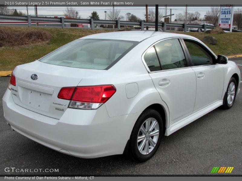 Satin White Pearl / Warm Ivory 2010 Subaru Legacy 2.5i Premium Sedan