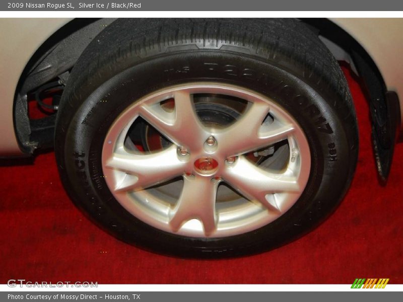Silver Ice / Black/Red 2009 Nissan Rogue SL