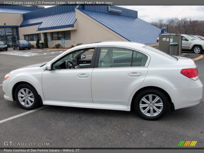 Satin White Pearl / Warm Ivory 2010 Subaru Legacy 2.5i Premium Sedan