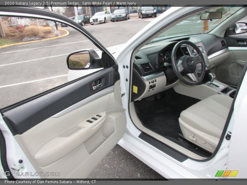 Satin White Pearl / Warm Ivory 2010 Subaru Legacy 2.5i Premium Sedan