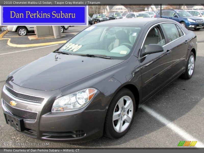 Taupe Gray Metallic / Titanium 2010 Chevrolet Malibu LS Sedan