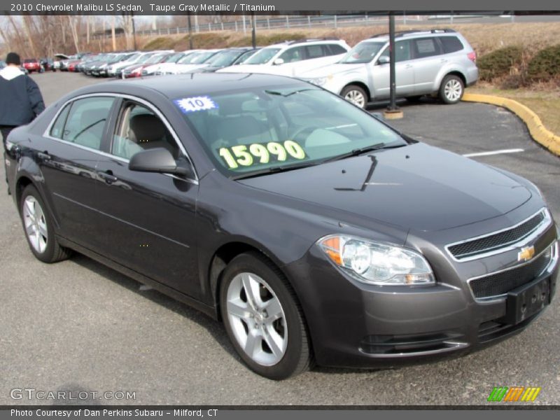 Taupe Gray Metallic / Titanium 2010 Chevrolet Malibu LS Sedan