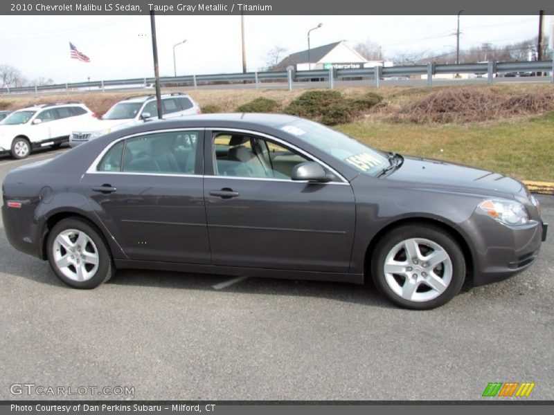 Taupe Gray Metallic / Titanium 2010 Chevrolet Malibu LS Sedan