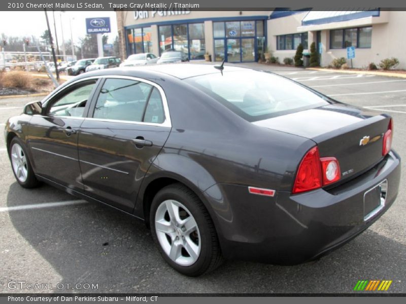 Taupe Gray Metallic / Titanium 2010 Chevrolet Malibu LS Sedan