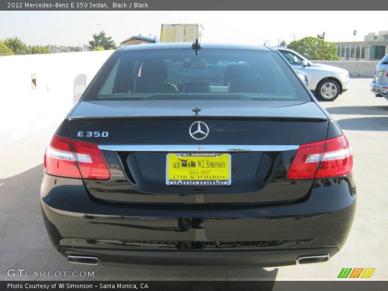 Black / Black 2012 Mercedes-Benz E 350 Sedan