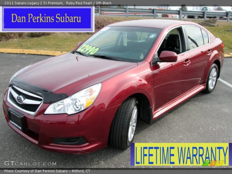 Ruby Red Pearl / Off-Black 2011 Subaru Legacy 2.5i Premium